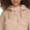 imageLevis Womens Four Pocket Hooded Military JacketLight Pink Cotton
