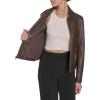 imageLevis Womens Laydown Collar Racer JacketDark Brown