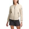 imageLevis Womens Melanie Newport Bomber Jacket Regular amp Plus SizeBleached Sand