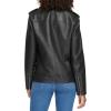 imageLevis Womens Oversized Faux Leather Belted MotorcycleBlack