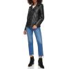 imageLevis Womens Oversized Faux Leather Belted MotorcycleBlack
