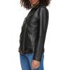imageLevis Womens Oversized Faux Leather Belted MotorcycleBlack