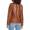 imageLevis Womens Oversized Faux Leather Belted MotorcycleEquestrian Brown