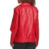 imageLevis Womens Oversized Faux Leather Belted MotorcycleRed
