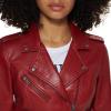 imageLevis Womens The Classic Faux Leather Moto Jacket Regular amp Plus SizeDeep Cherry Red
