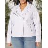 imageLevis Womens The Classic Faux Leather Moto Jacket Regular amp Plus SizeLilac