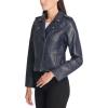 imageLevis Womens The Classic Faux Leather Moto Jacket Regular amp Plus SizeNavy