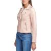 imageLevis Womens The Classic Faux Leather Moto Jacket Regular amp Plus SizeScallop Shell Pink