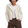 imageLevis Womens The Classic Faux Leather Moto Jacket Regular amp Plus SizeWhite Oyster