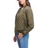 imageLevis womens Womens Diamond Quilted Bomber Jacket With Front Pockets  Regular amp Plus SizesArmy Green