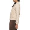 imageLevis womens Womens Diamond Quilted Bomber Jacket With Front Pockets  Regular amp Plus SizesCream Ivory
