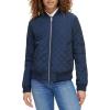 imageLevis womens Womens Diamond Quilted Bomber Jacket With Front Pockets  Regular amp Plus SizesNavy