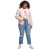 imageLevis womens Womens Diamond Quilted Bomber Jacket With Front Pockets  Regular amp Plus SizesPeach Blossom Blush