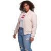 imageLevis womens Womens Diamond Quilted Bomber Jacket With Front Pockets  Regular amp Plus SizesPeach Blossom Blush