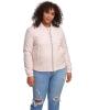 imageLevis womens Womens Diamond Quilted Bomber Jacket With Front Pockets  Regular amp Plus SizesPeach Blossom Blush