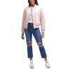 imageLevis womens Womens Diamond Quilted Bomber Jacket With Front Pockets  Regular amp Plus SizesPeach Blush Sherpa Lined