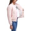 imageLevis womens Womens Diamond Quilted Bomber Jacket With Front Pockets  Regular amp Plus SizesPeach Blush Sherpa Lined