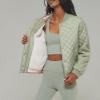 imageLevis womens Womens Diamond Quilted Bomber Jacket With Front Pockets  Regular amp Plus SizesSeafoam Sherpa Lined