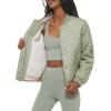 imageLevis womens Womens Diamond Quilted Bomber Jacket With Front Pockets  Regular amp Plus SizesSeafoam Sherpa Lined