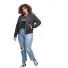 imageLevis womens Womens Diamond Quilted Bomber Jacket With Front Pockets  Regular amp Plus SizesShade Black
