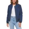 imageLevis womens Womens Diamond Quilted Bomber Jacket With Front Pockets  Regular amp Plus SizesWashed Navy