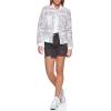 imageLevis womens Womens Diamond Quilted Bomber Jacket With Front Pockets  Regular amp Plus SizesWhite Navy Bandana