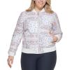 imageLevis womens Womens Diamond Quilted Bomber Jacket With Front Pockets  Regular amp Plus SizesWhite Navy Bandana