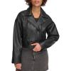 imageLevis Womens Faux Leather Cropped Moto JacketBlack