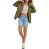 imageLevis Womens Stand Collar Cotton Military JacketOlive Night