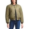 imageLevis womens Womens Diamond Quilted Bomber Jacket With Front Pockets  Regular amp Plus SizesArmy Green Sherpa Lined