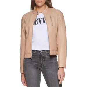 imageLevis Womens Faux Leather Motocross Racer Jacket Standard and PlusBiscotti