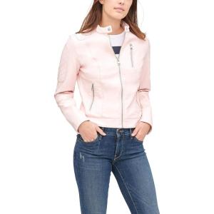 imageLevis Womens Faux Leather Motocross Racer Jacket Standard and PlusPeach Blush