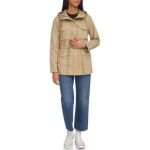 imageLevis Womens Four Pocket Hooded Military JacketSafari Cotton