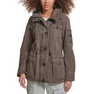imageLevis Womens Lightweight Cotton Military Jacket Standard amp Plus SizesGrey