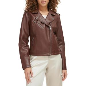imageLevis Womens The Classic Faux Leather Moto Jacket Regular amp Plus SizeChocolate Brown