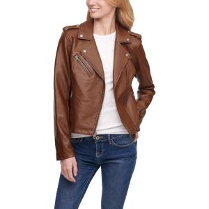 imageLevis Womens The Classic Faux Leather Moto Jacket Regular amp Plus SizeDark Brown