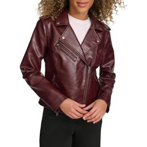 imageLevis Womens The Classic Faux Leather Moto Jacket Regular amp Plus SizeFig Gloss Pu