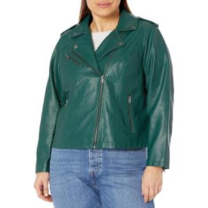imageLevis Womens The Classic Faux Leather Moto Jacket Regular amp Plus SizeForest