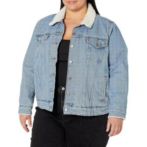 imageLevis womens Original Sherpa Trucker Jackets Standard and PlusMeadow Mist Corduroy