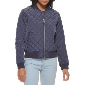 imageLevis womens Womens Diamond Quilted Bomber Jacket With Front Pockets  Regular amp Plus SizesOdyssey Grey