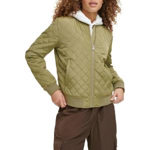 imageLevis womens Womens Diamond Quilted Bomber Jacket With Front Pockets  Regular amp Plus SizesOlive Tree