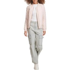 imageLevis womens Womens Diamond Quilted Bomber Jacket With Front Pockets  Regular amp Plus SizesPeach Blush