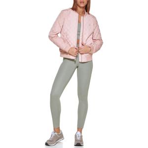 imageLevis womens Womens Diamond Quilted Bomber Jacket With Front Pockets  Regular amp Plus SizesRose Mist