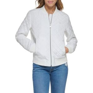 imageLevis womens Womens Diamond Quilted Bomber Jacket With Front Pockets  Regular amp Plus SizesWhite